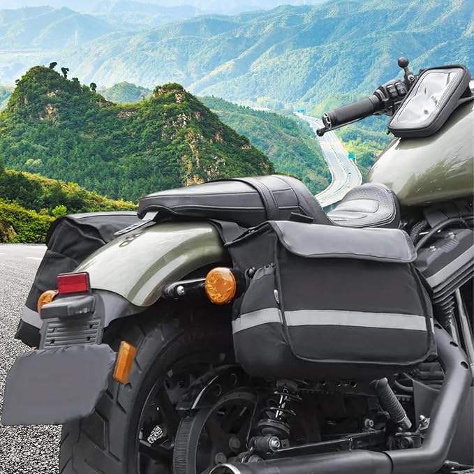 Colaxi Bike Pannier Double Pannier Cycling Side Bags Large Capacity Bike Bags for Rear Rack Bicycle Saddle Bag for Traveling, Black