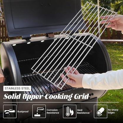Warming Rack for Pit Boss Lexington Grill Cooking Grates Upper Grid for Pitboss 500 540 Series Wood Pellet Smoker Replacement Parts Stainless Steel Grilling BBQ Accessory