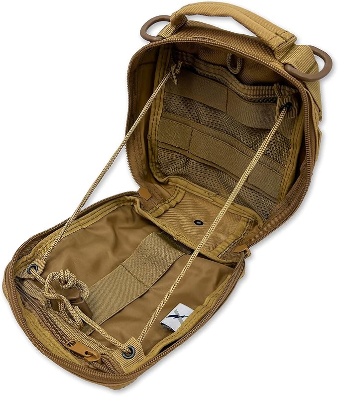 Lightning X Products Premium Nylon MOLLE Emergency Kit, Ideal for Tactical Medics, Military, Outdoor Enthusiasts (8" x 6.5" x 3")