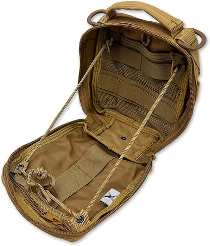 Lightning X Products Premium Nylon MOLLE Emergency Kit, Ideal for Tactical Medics, Military, Outdoor Enthusiasts (8" x 6.5" x 3")