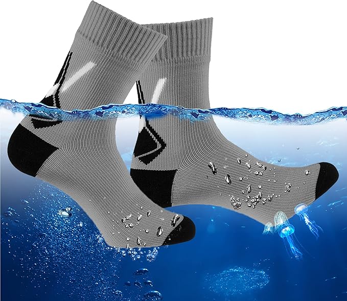 RANDY SUN Waterproof Socks, Unisex Hiking Wading Trail Running Kayaking Crew Socks