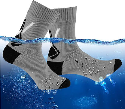 RANDY SUN Waterproof Socks, Unisex Hiking Wading Trail Running Kayaking Crew Socks