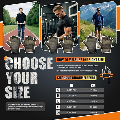 Weight Lifting Gloves, Gym Gloves for Men and Women, Full Palm Protection for Sports, Weightlifting, Training, Cycling, Pull-Ups, Rowing, and Mountaineering