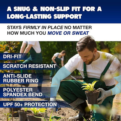 ARMORAY Arm Sleeves for Men or Women - Tattoo Cover Up - Cooling Sports Sleeve for Basketball Golf Football