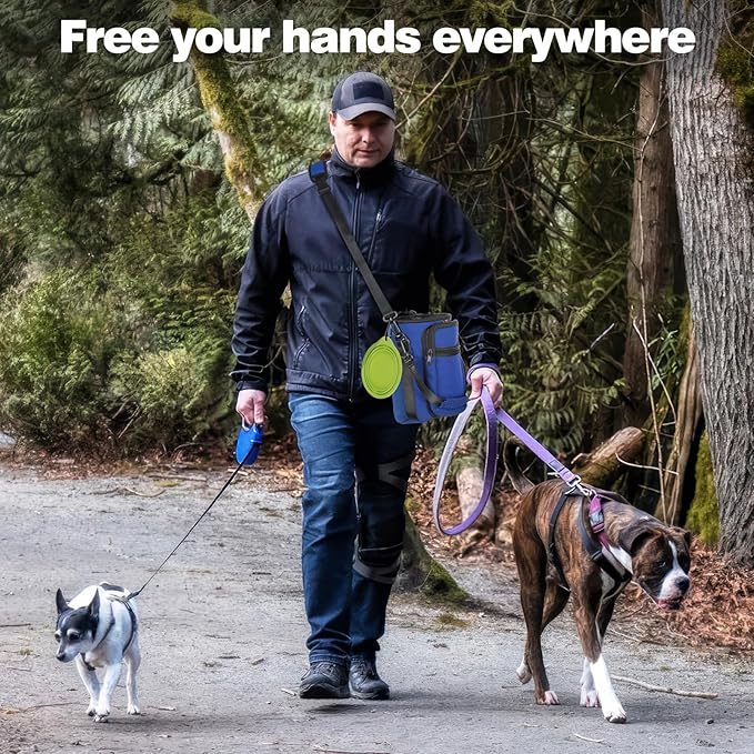 Nuovoware Water Bottle Carrier Bag,25oz/40oz/64oz Bottle Pouch Holder,Adjustable Shoulder Hand Strap 2 Pocket Sling Neoprene Sleeve Sports Accessories for Hiking Travelling Camping