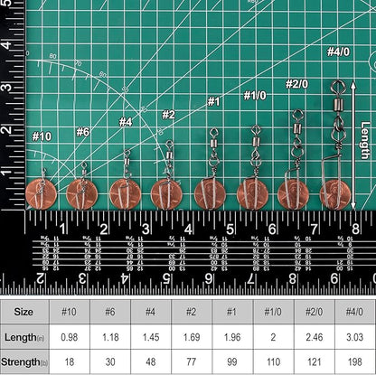 Dr.Fish 30 Pack Barrel Snap Swivels, Barrel Swivels Fishing Tackle Crane Rolling Coast Lock Snap Lure Leader Line Connector Fresh&Saltwater