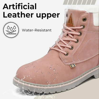 Mishansha Men's Waterproof Snow Boots, Insulated Warm Lined Winter Boot for Cold Weather, Non-Slip Outdoor Trekking Hiking Shoes Size 4-13.5