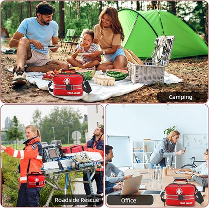 Comprehensive Premium 430 Piece Emergency First Aid Kit, Large Medical Kits for Home, Car, Camping, Travel, Hiking, Truck, Sports & Outdoor Emergencies, Businesses & Home Medical Supplies