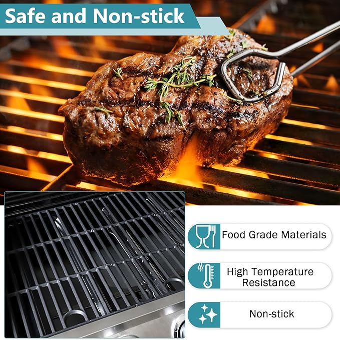 Criditpid Grill Grates for Charbroil 463229021 463229521 463228622 463259223, Cooking Grates Grids for Charbroil Performance 6 Burner Grill Replacement Parts, G426-0005-W1 Char-Broil Grill Grates