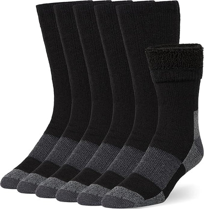 Buttons & Pleats Wool Socks for Men & Women Merino Thermal Warm Cozy Winter Boot Sock