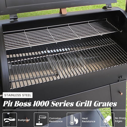 Cooking Grates for Pit Boss 1000 Series Grill Grid Wood Pellet Smoker Austin XL Parts Rancher Sportsman 1100 Replacement 32422 PB1000XL-036-R00 Stainless Steel 304 PB1000 BBQ Pitboss Accessory