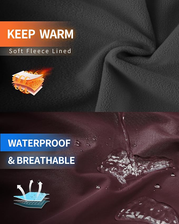 Outdoor Ventures Women's Softshell Jacket with Hood Fleece Lined Warm Lightweight Waterproof Insulated Windbreaker