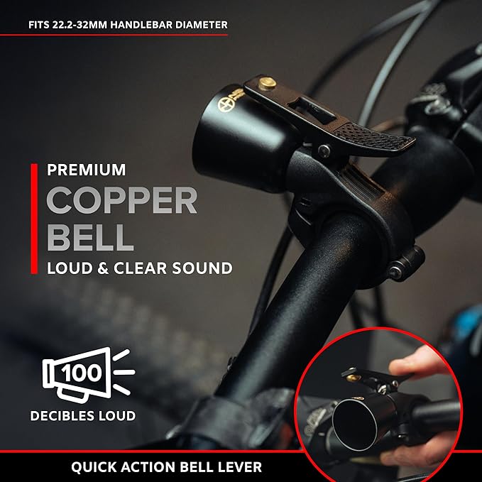 Bike Lights Front & Back – Bicycle Headlight & Taillight Set – Powerful 540 Lumens LED – USB-C Rechargeable – New 2025 Bike Safety Equipment for Night Riding (Optional - Premium Bike Bell)