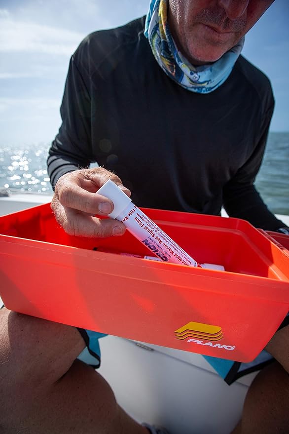 Plano Shallow Dry Storage Box (Orange), small (141250) (Pack of 4)