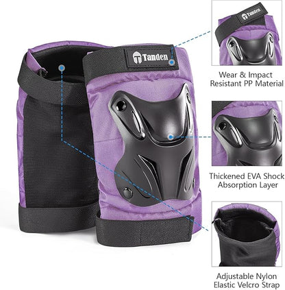 Skating Protective Gear Knee and Elbow Pads Wrist Guards for Roller Skating Skateboarding, Skate Pads Adult Knee Pads