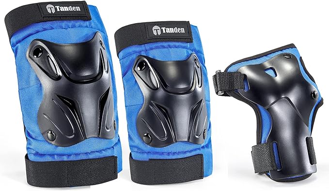 Skating Protective Gear Knee and Elbow Pads Wrist Guards for Roller Skating Skateboarding, Skate Pads Adult Knee Pads