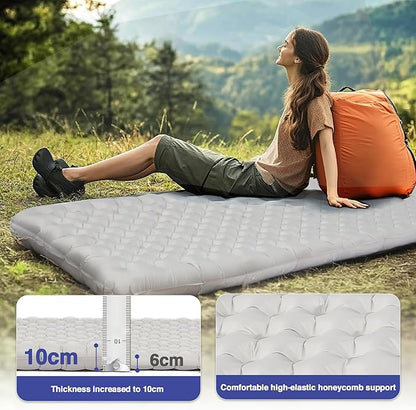 Ultralight Sleeping Pad 28oz, 7.2 R Insulated Inflatable Sleeping Pad, Lightweight Sleeping Mat for Camping, Hiking, Backpacking, Climbing with Inflatable Bag, Regular (70.9 × 23.6in)