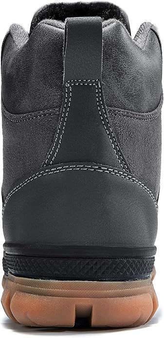 Wondamo Men's Snow Boots Lightweight Waterproof Winter Boots Fur Lined Anti-slip Cold Weather Shoes