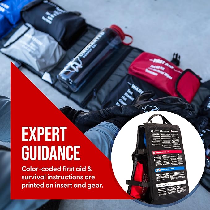 Uncharted Supply Co. Seventy2 Survival System – 72-Hour Emergency Go Bag with Gear for Home, Car, Evacuations, Power Outages & Natural Disasters