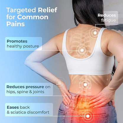 LuminaRest® Gel Seat Cushion for Tailbone Pain Relief – CertiPUR-US® Certified Memory Foam Office Chair Cushion, Car Seat Cushion for Sciatica & Back Support – Ergonomic U-Shaped Design (Blue)