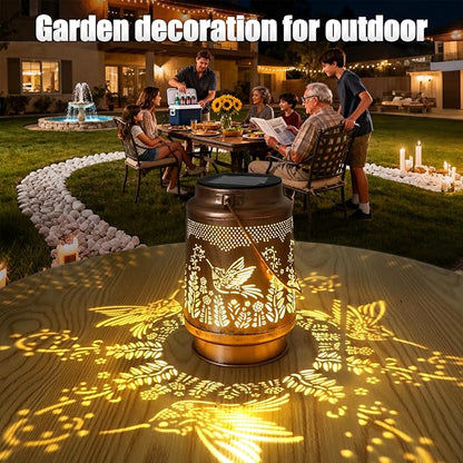 Hummingbird Solar Lantern - Hummingbird Solar Lights for Outside, Patio, Backyard, and Porch - Waterproof Hanging Lantern for Outside - Perfect Gifts for Women