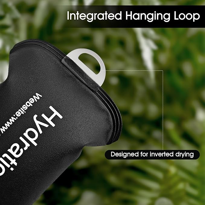 GYGYL Soft Flask, TPU Collapsible Soft Water Bottle for Hydration Pack, Running Vest, Leak-Proof Folding Water Bottle for Hiking Cycling Climbing Jogging-150ml Black, 2pcs