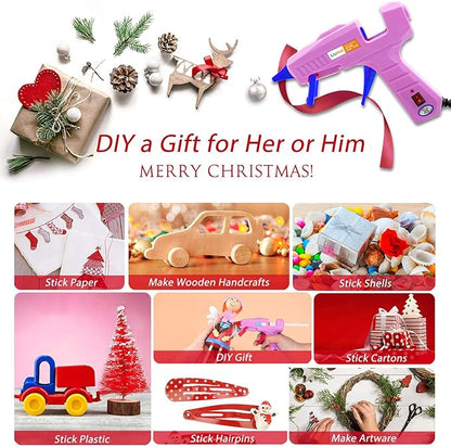 Glue Gun, Hot Glue Gun Kit with 30 Glue Sticks, Mini Hot Melt Glue Gun for Crafts, Mini Craft Glue Guns with Carry Case for School DIY Arts and Home Repair