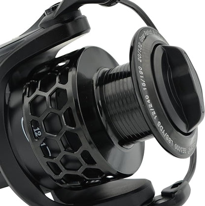 Spinning Fishing Reels 12+1BB Ultra Lightweight Carved Aluminum Spool Reels Affordable Smooth Spinning Reels