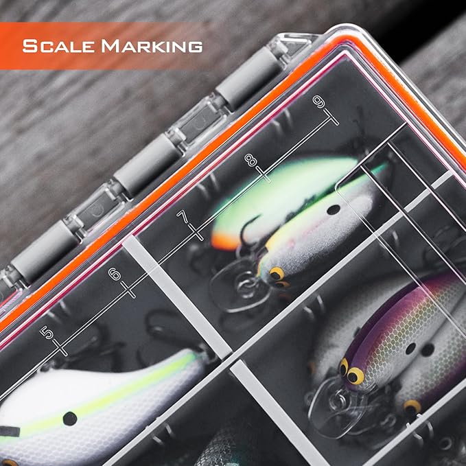 KastKing HyperSeal Waterproof Tackle Box, 3600 and 3700 Tackle Trays, Fishing Tackle Box Organizer with Removable Dividers, Lure Box and Terminal Tackle Storage