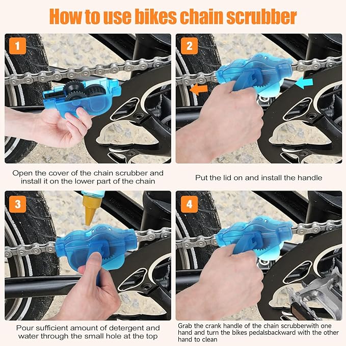 Bicycle Cleaning Kit including chain Cleaing Agent,chain brush,maintenance tool,lube,degreaser