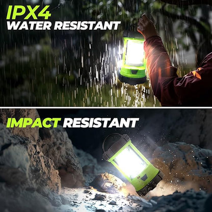 Camping Lantern 3000LM, LED Lanterns for Power Outages with 4400mAh Phone Charger, Impact-Resistant Rechargeable Lantern, 5 Light Modes Waterproof Lantern for Hurricane Emergency