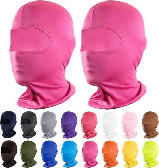 Pukavt 2 Pack 3 Hole Winter Knitted Mask, Full Face Cover Ski Mask Warm Balaclava for Skiing, Motorcycle, Snowboard