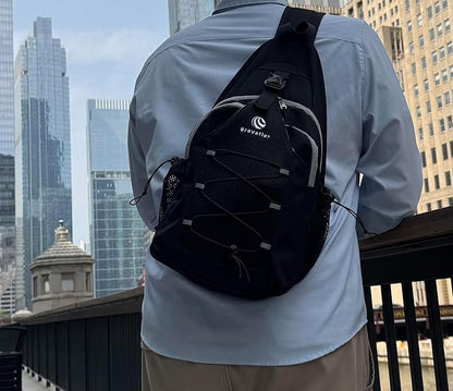 AllSport Sling Bag for Men and Women, Durable Crossbody Shoulder Sling Backpack, Sports, Gym, Hiking, and Travel