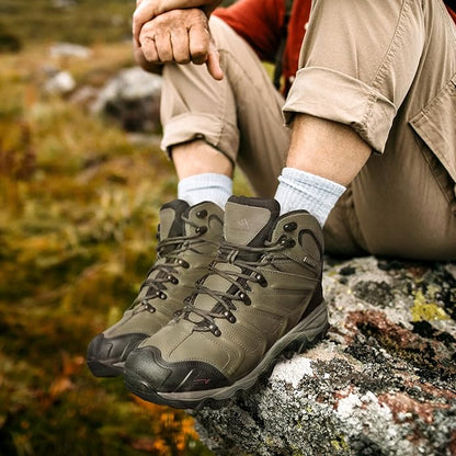 NORTIV 8 Men's Ankle High Waterproof Hiking Boots Outdoor Lightweight Shoes Trekking Trails Armadillo