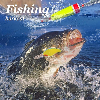 Fishing Bobbers Floats Set Weighted Fishing Bobbers for Fishing, Foam Snap on Float Weighted Bobbers Push Button Spring Fishing Floats Fishing Bobbers Assortment for Catfish