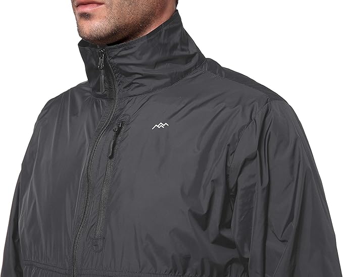 TRAILSIDE SUPPLY CO. Mens Windbreaker Jackets Lightweight Packable Jacket,Windproof and Dustproof