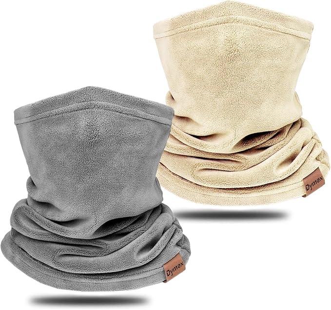 Neck Warmer Winter Neck Gaiter Face Mask Balaclavas for Women Men, Soft Fleece Face Cover Mask for Skiing Motorcycle-2 Pack