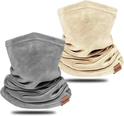Neck Warmer Winter Neck Gaiter Face Mask Balaclavas for Women Men, Soft Fleece Face Cover Mask for Skiing Motorcycle-2 Pack