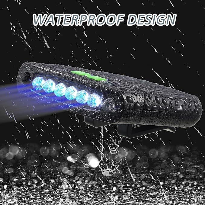 Mudder LED Clip on Cap Lights USB Rechargeable Cap Flashlight Clip Waterproof Ultra Bright Hat Flashlight Headlamp for Fishing Camping Hand Work