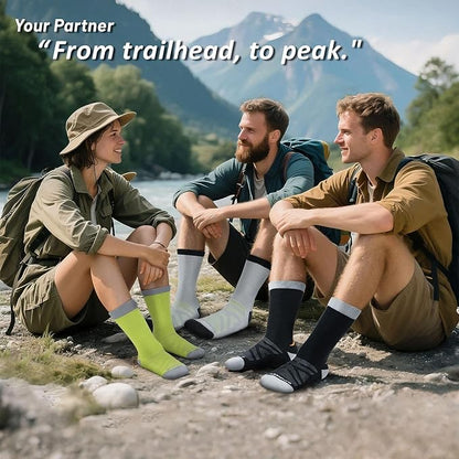 2-Pack Moisture-Wicking Hiking Socks for Men & Women - Quick-Dry, Anti-Blister & Odor Control for Running, Trekking