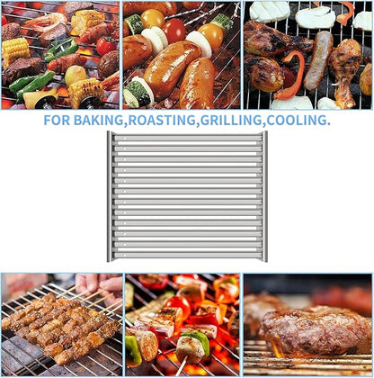 FM4107 Stainless Steel Grill Grates for TEC G-Sport Gas Grill,2 Pack Cooking Grid for TEC Grill Parts ﻿