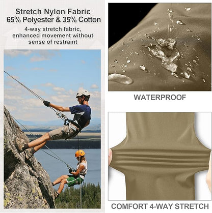 Mens Hiking Pants Convertible Quick Dry Zip Off Fishing Travel Safari Pants