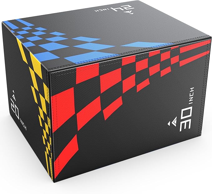 GIKPAL Plyo Jumping Exercise Box, High-Density Foam Plyometric Jump Box for Home Gym Workout, Multiple Size Box Jumps for Step-Up, Box Squat, Explosive Training