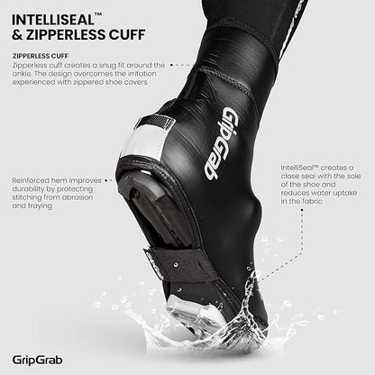 GripGrab Arctic Waterproof Deep Winter Road Cycling Shoe Covers Fleece Lined Thermal Cycling Road Bike Shoe Covers Waterproof Overshoes