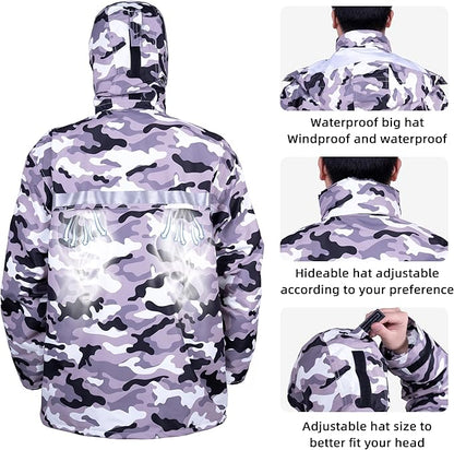 Coralrain Rain Suit Safety Waterproof Rain Jacket and Trouser Suit Raincoat With Hood lining For Men Women Adults Breathable