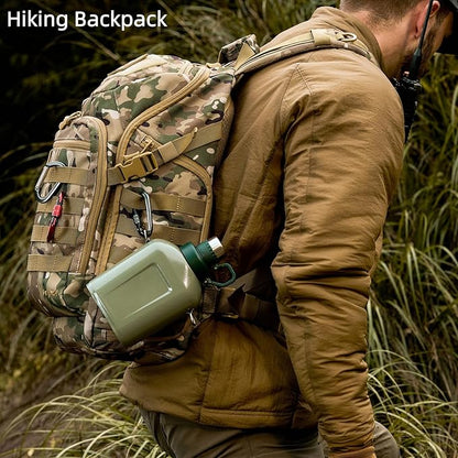 32L Military Tactical Backpack Assault Pack | Fit 17 Inch Laptop, Hiking, Survival, Travel, Work, Daily Use (Camo)