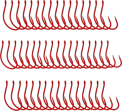 Reaction Tackle Dropshot Hooks – Split Shot or Drop Shot Fishing Hooks for Bass, Walleye & More (50-Pack)