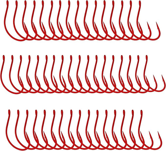 Reaction Tackle Dropshot Hooks – Split Shot or Drop Shot Fishing Hooks for Bass, Walleye & More (50-Pack)