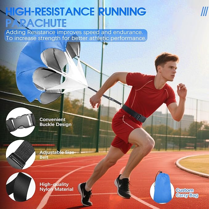 Agility Ladder Speed Training Equipment Set-20ft Agility Ladder,12 Soccer Cones,4 Hurdles,Jump Rope,Running Resistance,Soccer Football Training Equipment with Carrying Bag for Kids Adults