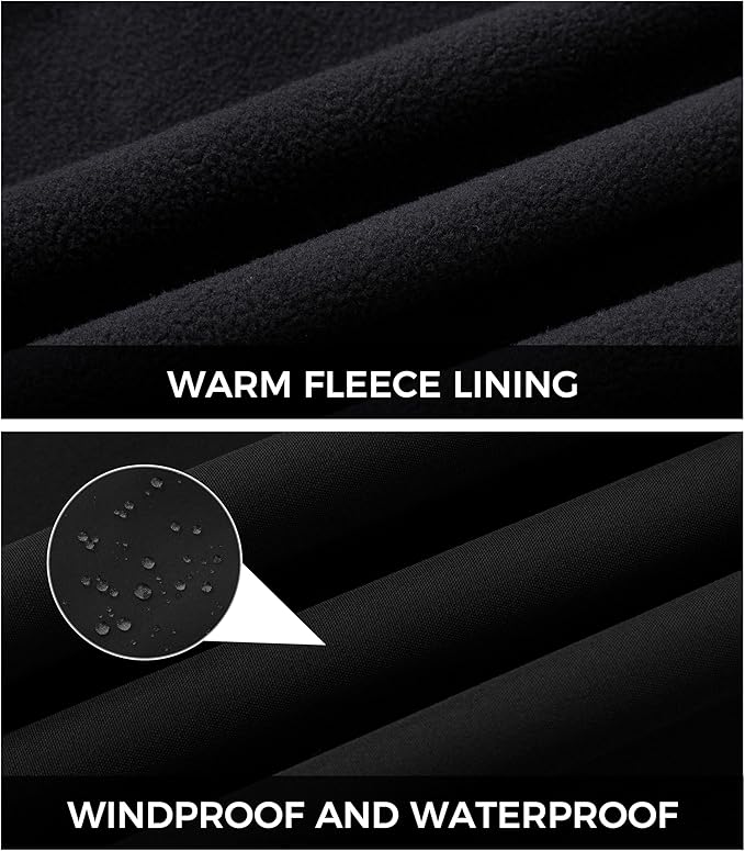 wantdo Women's Plus Size Softshell Jackets Hooded Warm Fleece Lined Windbreaker